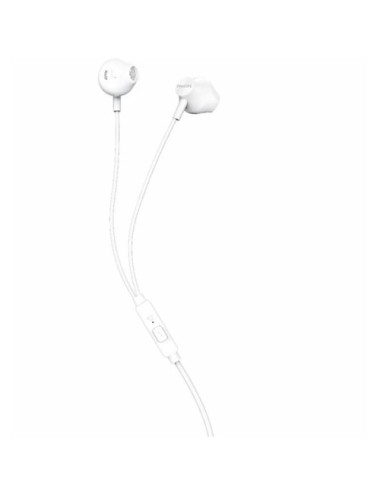 Auriculares Intrauditivos Philips TAUE101/ con Micrófono/ Jack 3.5/ Blancos