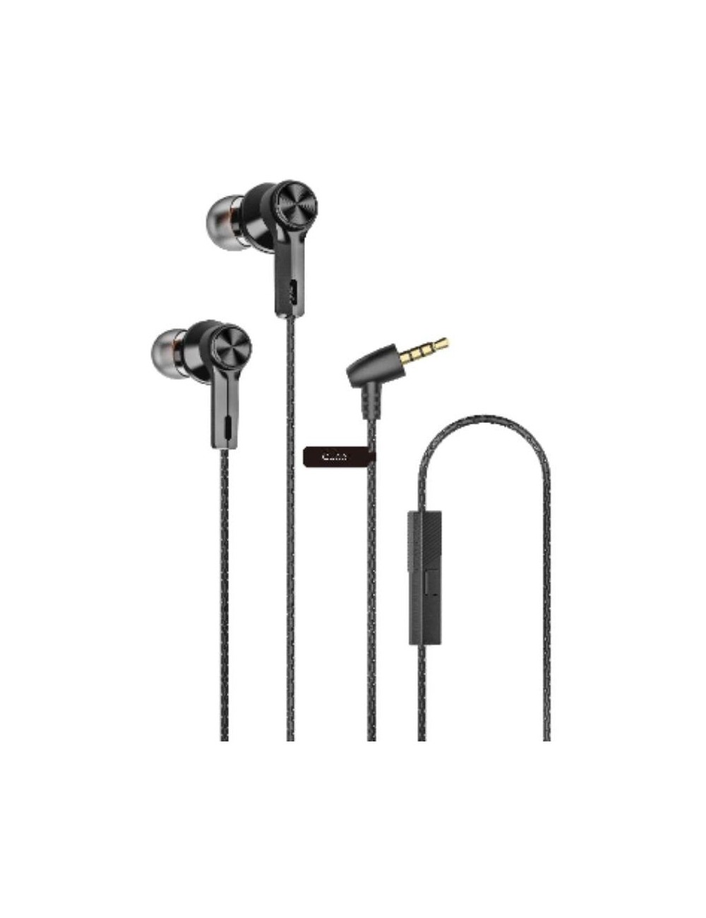 Auriculares Intrauditivos Qubo EB-100/ con Micrófono/ Jack 3.5/ Negros