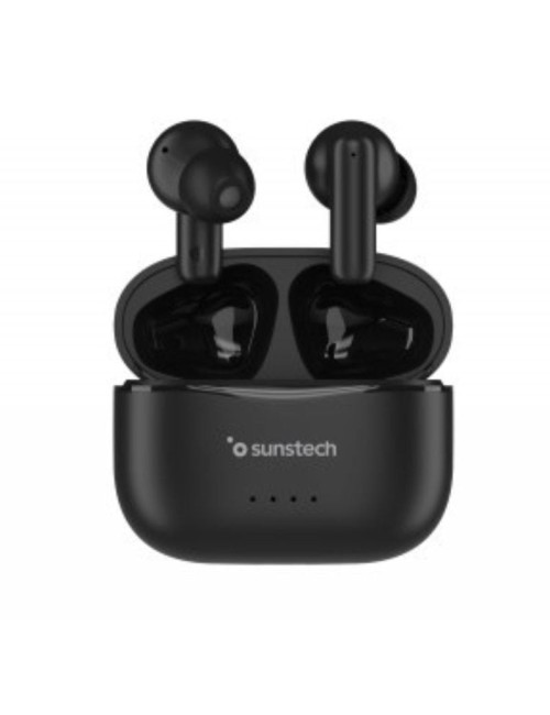 Auriculares Bluetooth Sunstech WAVEPODSBK con estuche de carga/ Autonomía 4.5h/ Negros