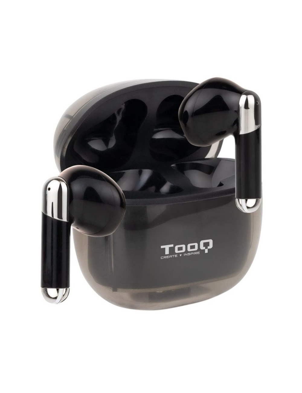 Auriculares Bluetooth TooQ Onyx TQBWH-0054B con estuche de carga/ Autonomía 4h/ Negros
