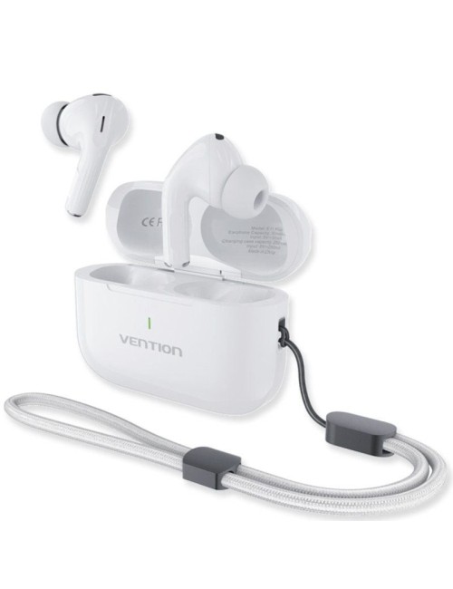 Auriculares Bluetooth Vention Echo Lite E11 Plus con estuche de carga/ Autonomía 6h/ Blancos