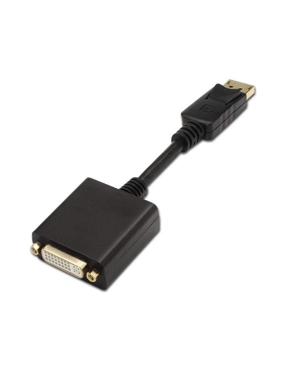 Conversor Aisens A125-0133/ DisplayPort Macho - DVI Hembra/ 15cm/ Negro