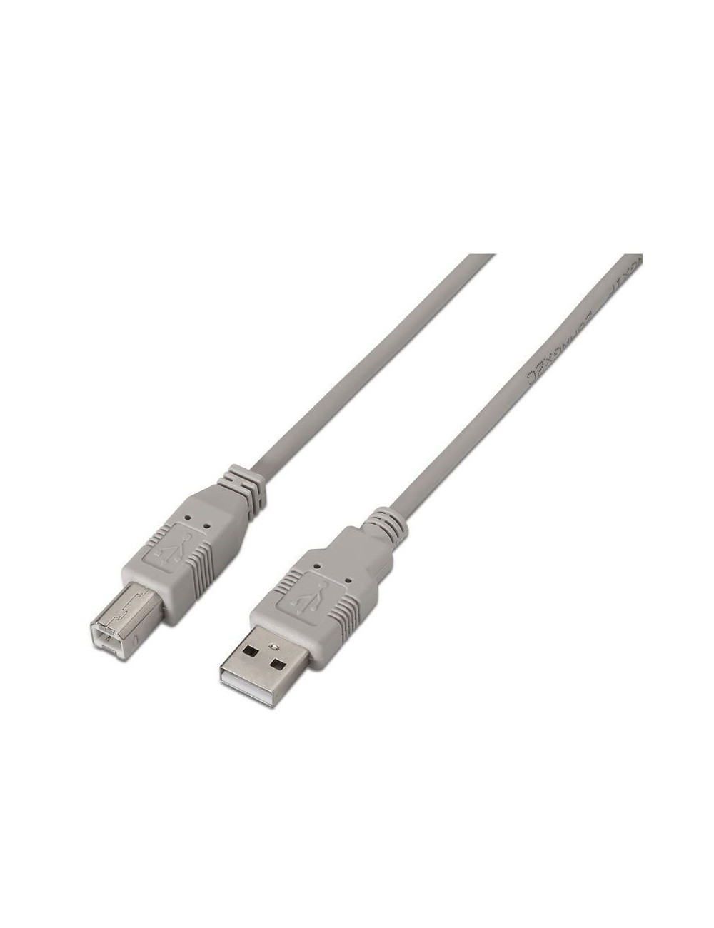 Cable USB 2.0 Impresora Aisens A101-0002/ USB Tipo-B Macho - USB Macho/ 1.8m/ Beige