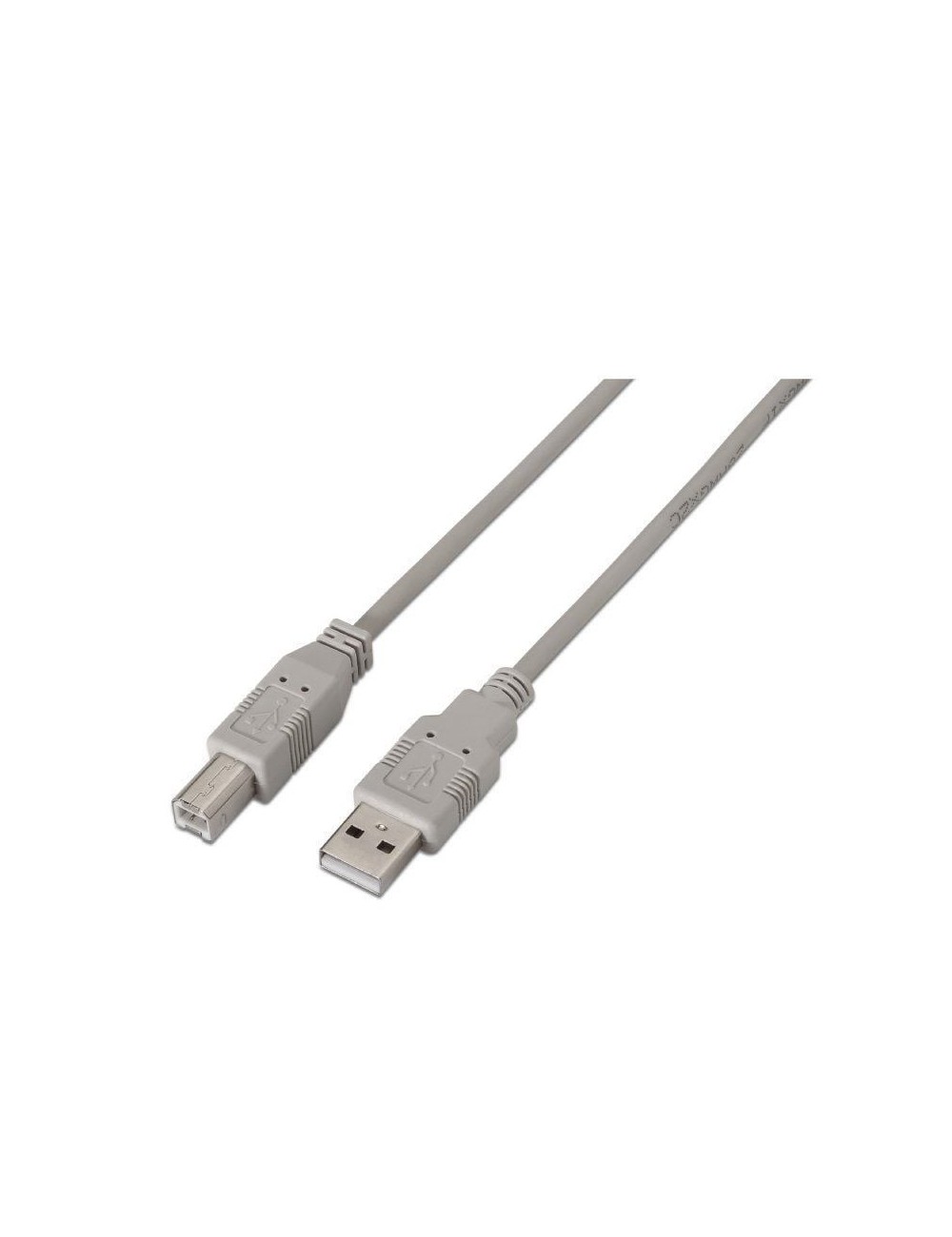 Cable USB 2.0 Impresora Aisens A101-0003/ USB Tipo-B Macho - USB Macho/ 3m/ Beige