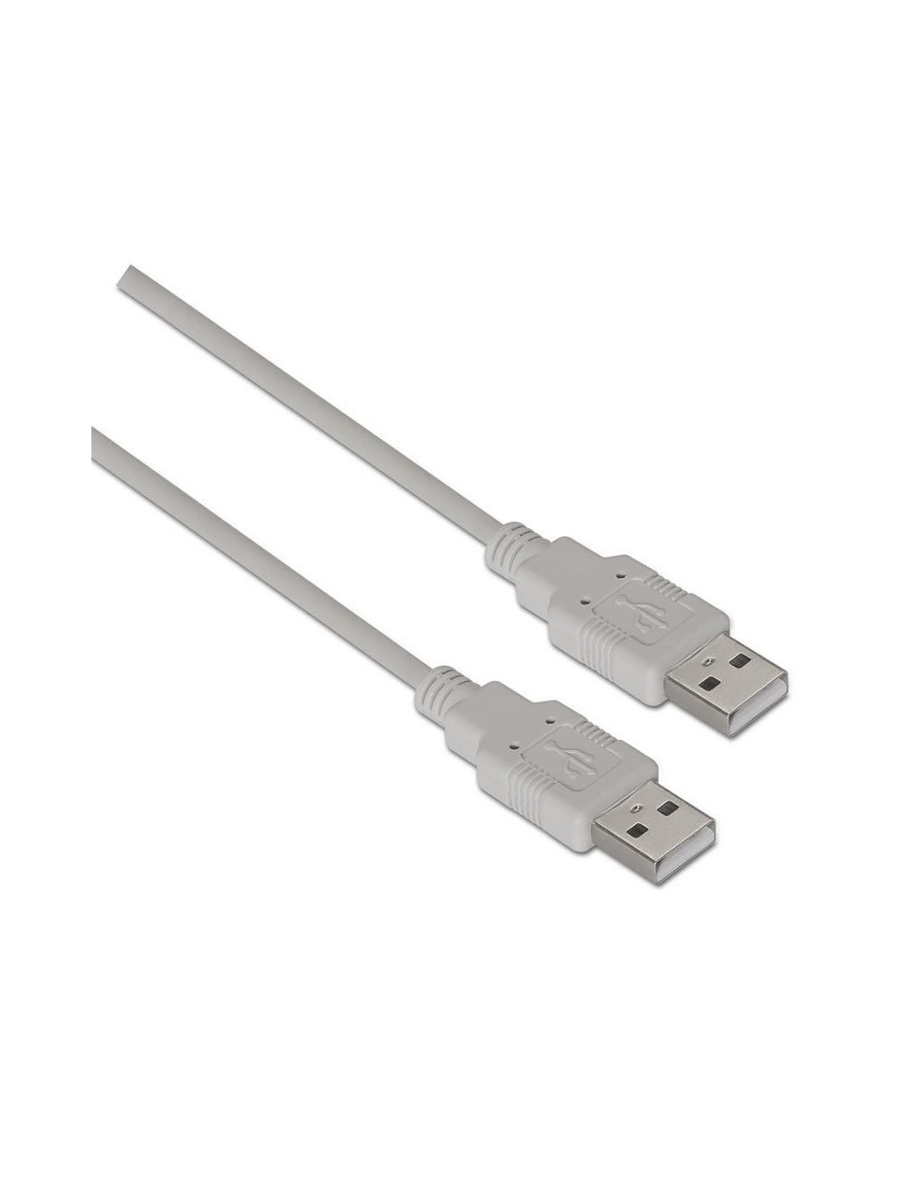 Cable USB 2.0  Aisens A101-0021/ USB Macho - USB Macho/ 1m/ Beige