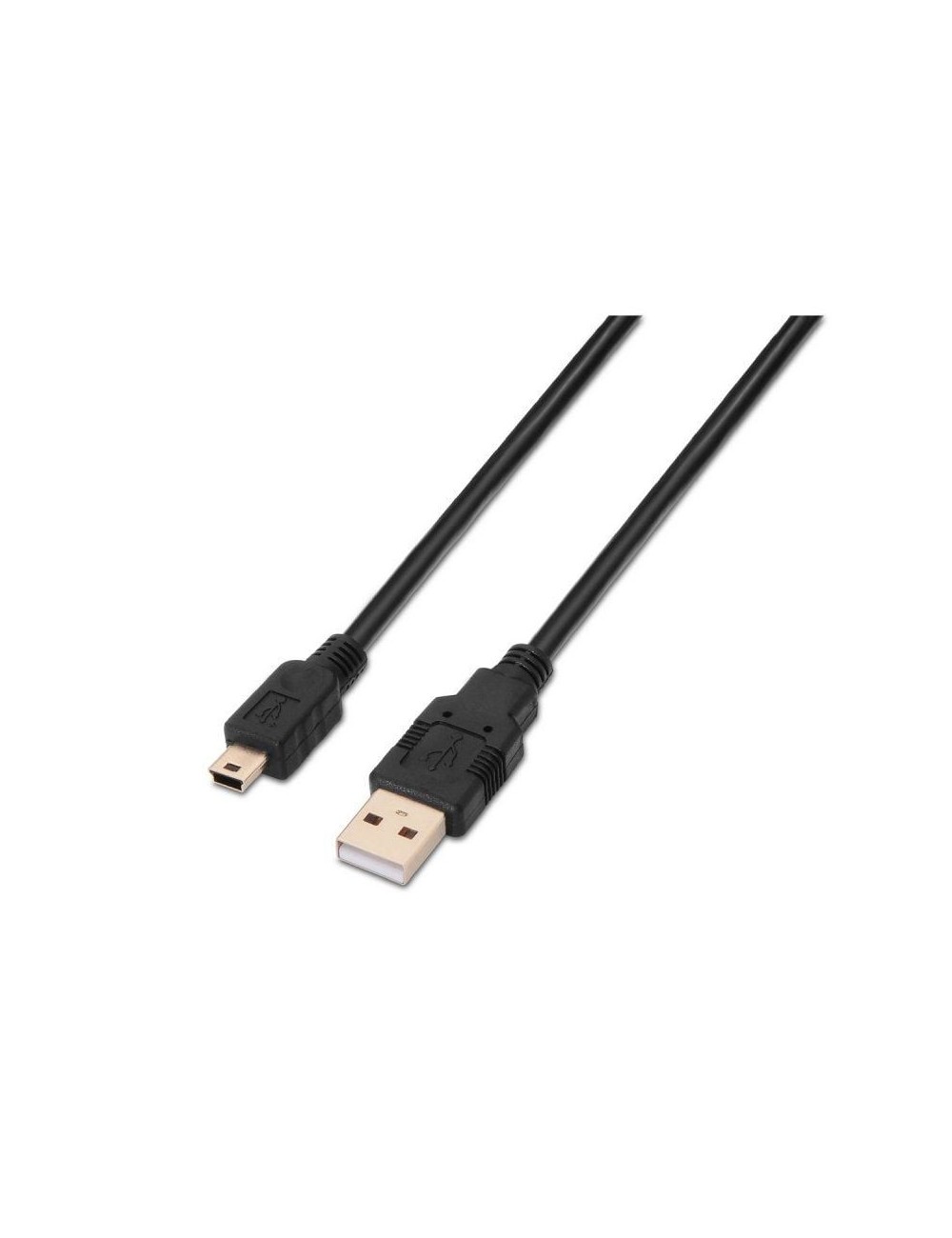Cable USB 2.0 Aisens A101-0023/ USB Macho - USB Mini Macho/ 50cm/ Negro