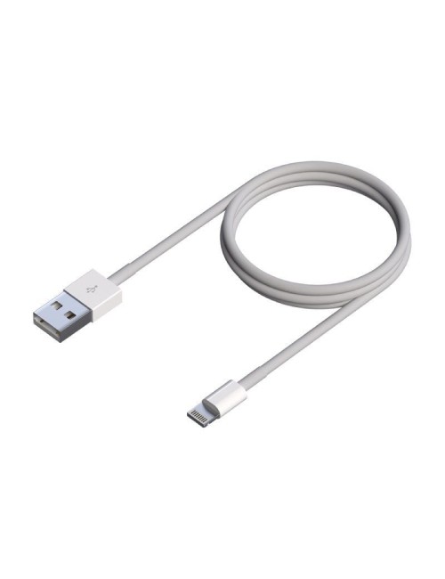 Cable USB 2.0 Lightning Aisens A102-0542/ USB Macho - Lightning Macho/ 50cm/ Blanco
