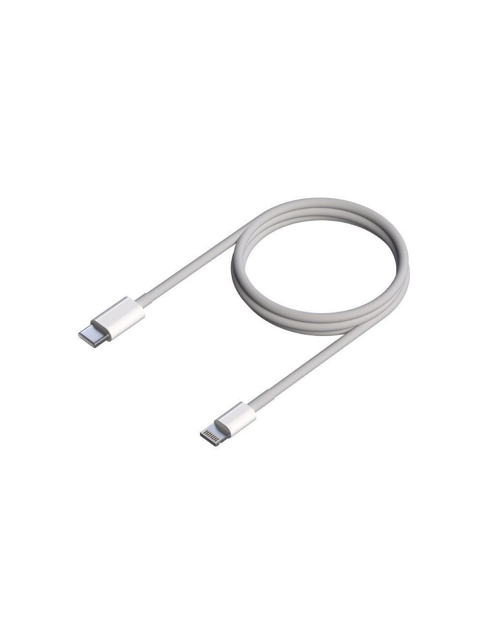 Cable USB 2.0 Tipo-C Lightning Aisens A102-0543/ USB Tipo-C Macho - Lightning Macho/ 50cm/ Blanco
