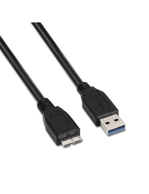 Cable USB 3.0 Aisens A105-0044/ USB Macho - MicroUSB Macho/ 5Gbps/ 2m/ Negro