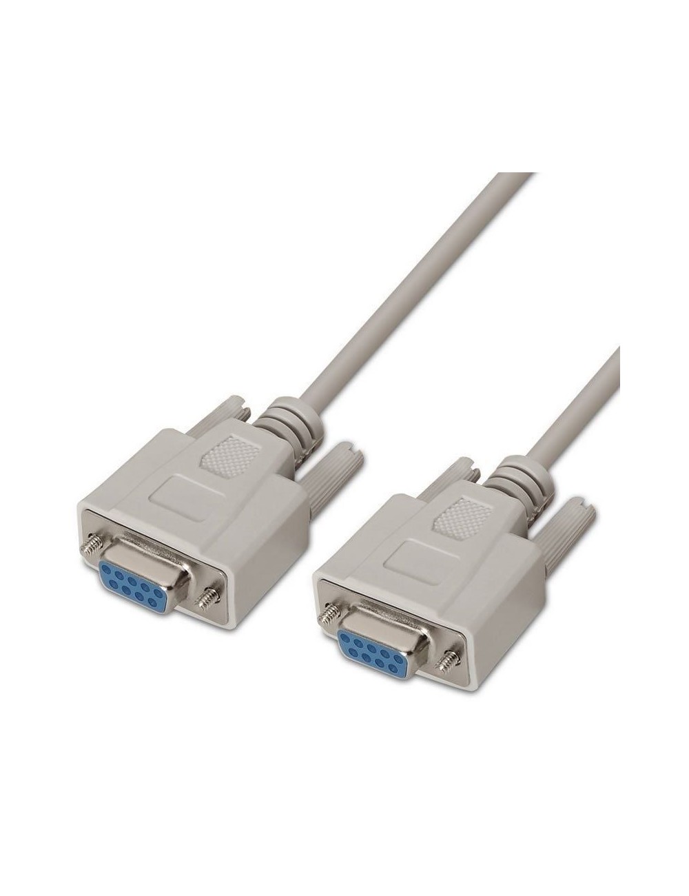 Cable Serie RS232 Aisens A112-0066/ DB9 Hembra - DB9 Hembra/ Hasta 0.15W/ 1.6Mbps/ 1.8m/ Beige