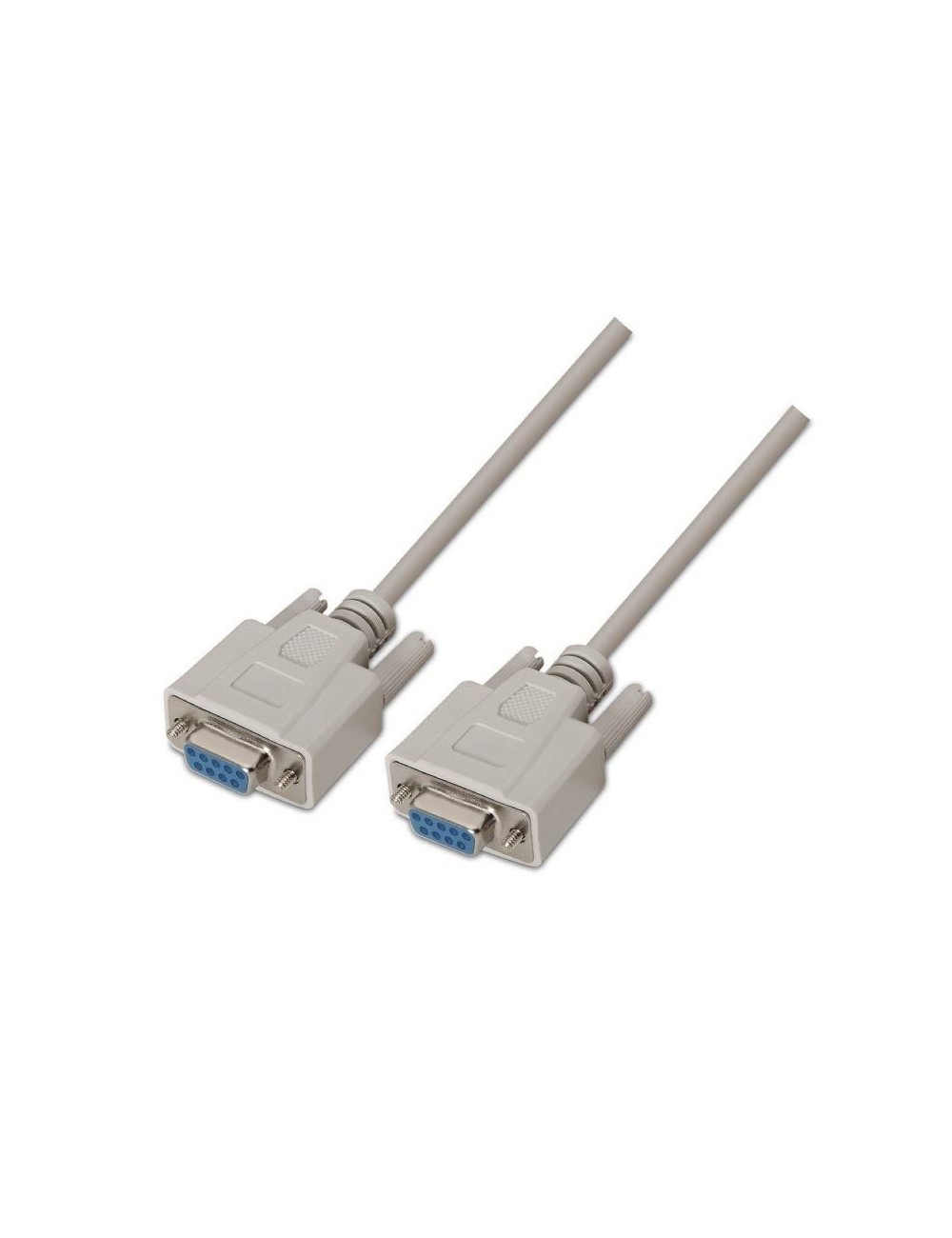 Cable Serie NULL Modem Aisens A112-0067/ DB9 Hembra - DB9 Hembra/ Hasta 0.15W/ 1.6Mbps/ 1.8m/ Beige