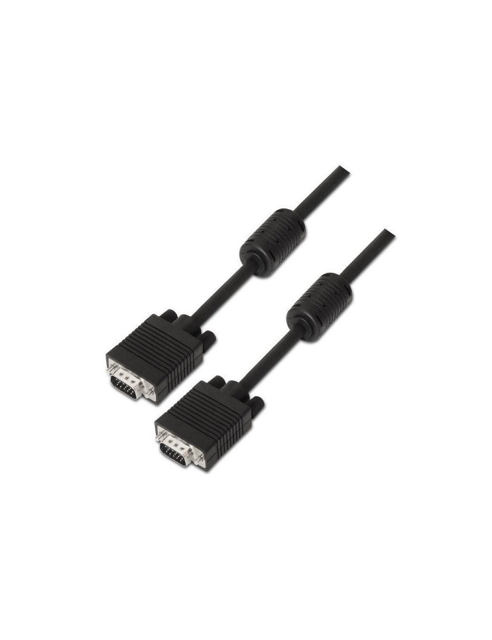 Cable SVGA Aisens A113-0071/ VGA Macho - VGA Macho/ Hasta 3W/ 10Mbps/ 1.8m/ Negro