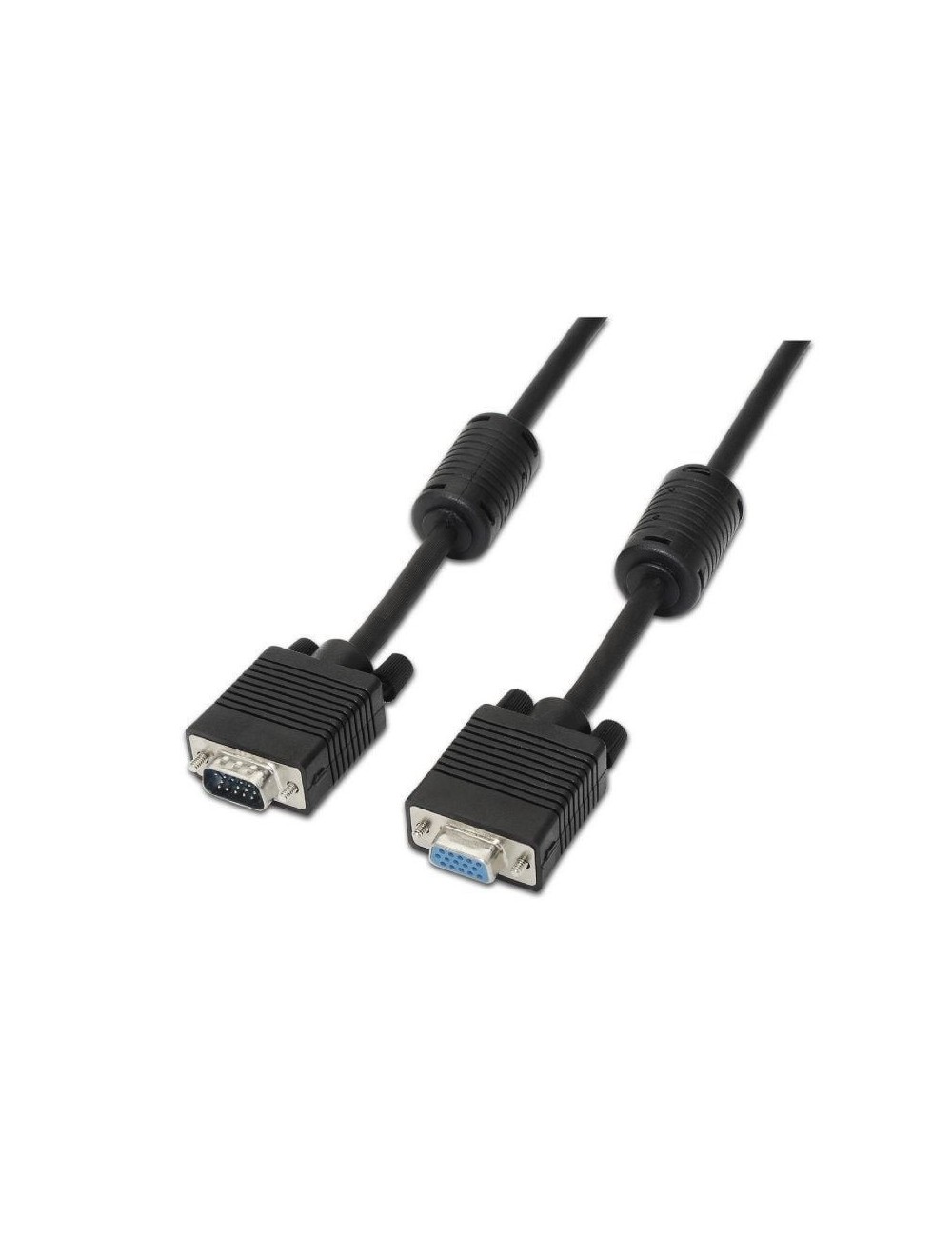 Cable SVGA Aisens A113-0079/ VGA Macho - VGA Hembra/ Hasta 3W/ 10Mbps/ 3m/ Negro