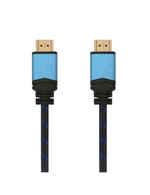 Cable HDMI 2.0 4K Aisens A120-0356 V2/ HDMI Macho - HDMI Macho/ 1m/ Negro/ Azul