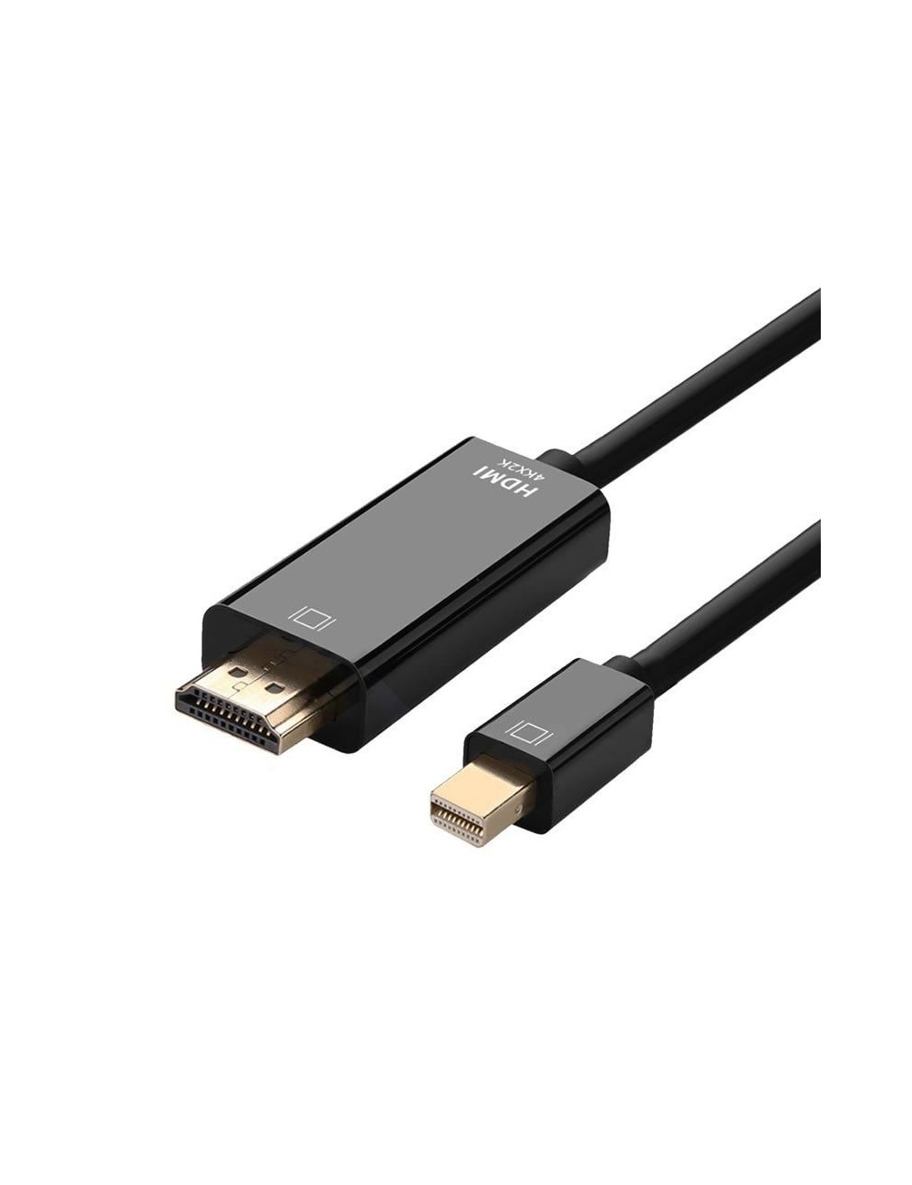 Cable Conversor Aisens A125-0361/ Mini DisplayPort Macho - HDMI Macho/ Hasta 5W/ 2300Mbps/ 2m/ Negro