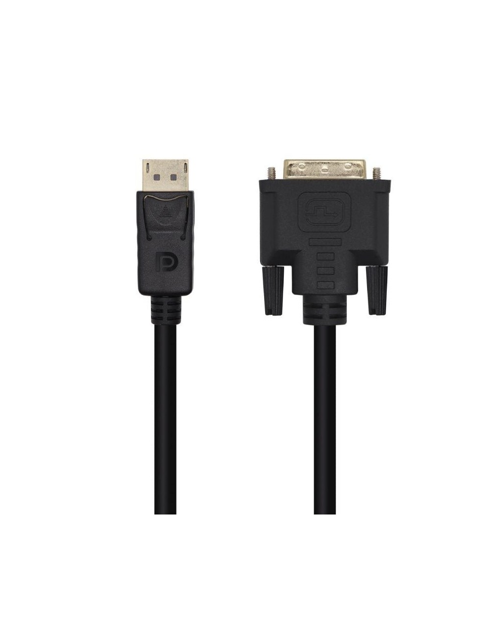 Cable Conversor Aisens A125-0463/ DisplayPort Macho - DVI Macho/ Hasta 5W/ 2300Mbps/ 3m/ Negro