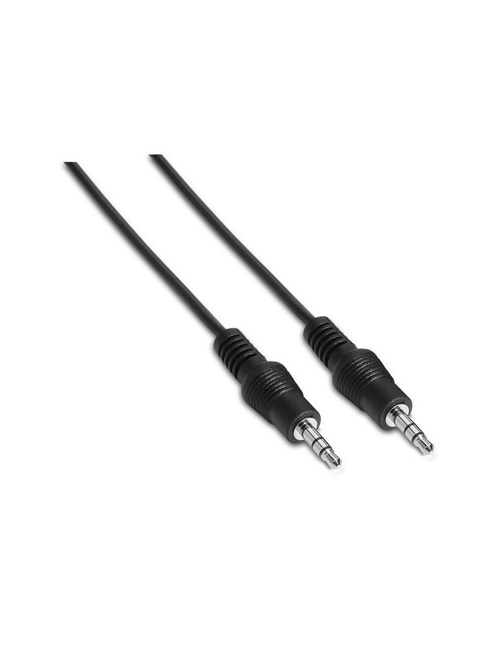 Cable Estéreo Aisens A128-0141/ Jack 3.5 Macho - Jack 3.5 Macho/ Hasta 0.1W/ 30cm/ Negro