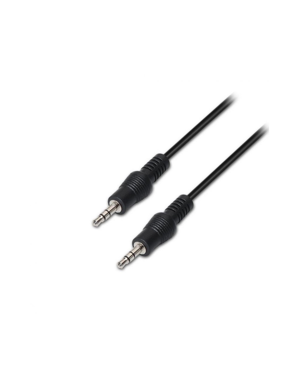 Cable Estéreo Aisens A128-0143/ Jack 3.5 Macho - Jack 3.5 Macho/ Hasta 0.1W/ 3m/ Negro