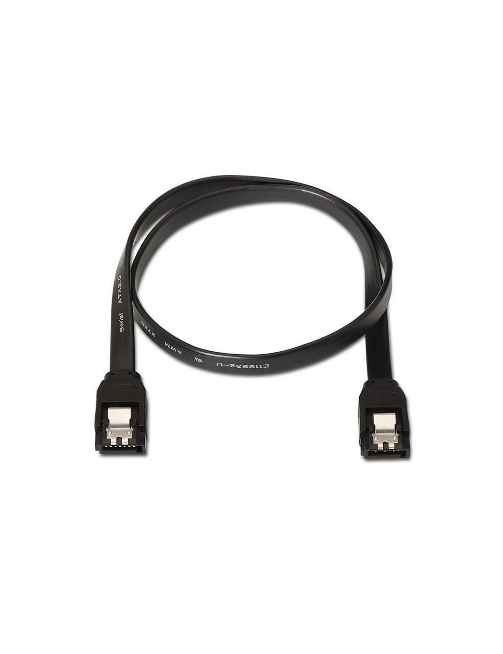 Cable SATA III Aisens A130-0157/ SATA Hembra - SATA Hembra/ Hasta 0.1W/ 768Mbps/ 50cm/ Negro