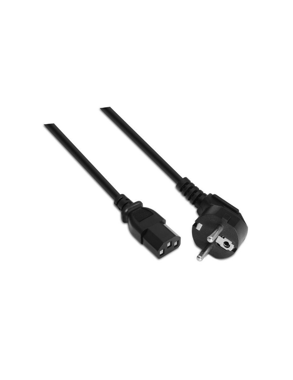 Cable Alimentación Aisens A132-0168/ CEE(7-7) Macho - C13 Hembra/ Hasta 1500W/ 3m/ Negro
