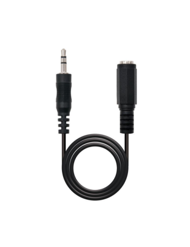 Cable Estéreo Nanocable 10.24.0201/ Jack 3.5 Macho - Jack 3.5 Hembra/ 1.5m
