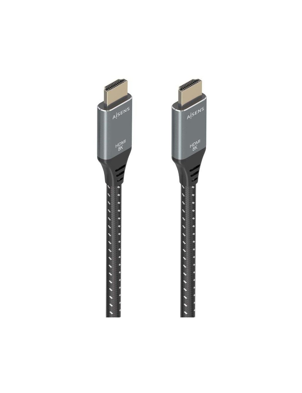 Cable HDMI 2.1 8K Aisens A150-0878/ HDMI Macho - HDMI Macho/ 10m/ Gris y Negro