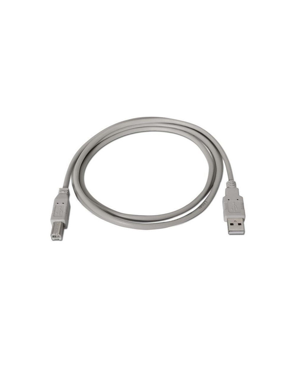 Cable USB 2.0 Impresora Nanocable 10.01.0103/ USB Tipo-B Macho - USB Macho/ 1.8m/ Beige