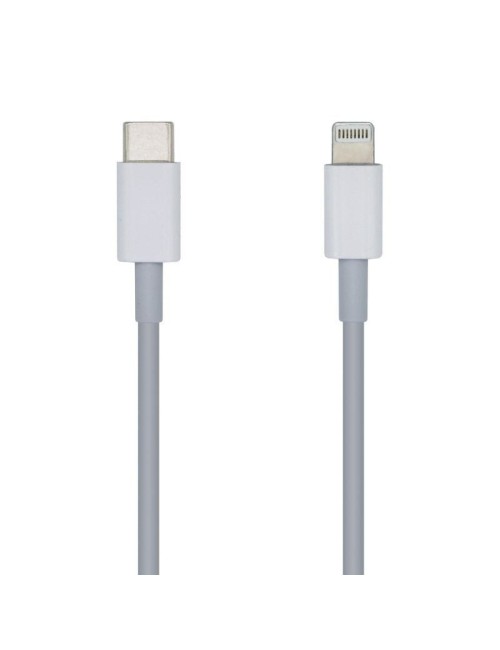 Cable USB 2.0 Tipo-C Lightning Aisens A102-0442/ Lightning Macho - USB Tipo-C Macho/ 480Mbps/ 1m/ Blanco