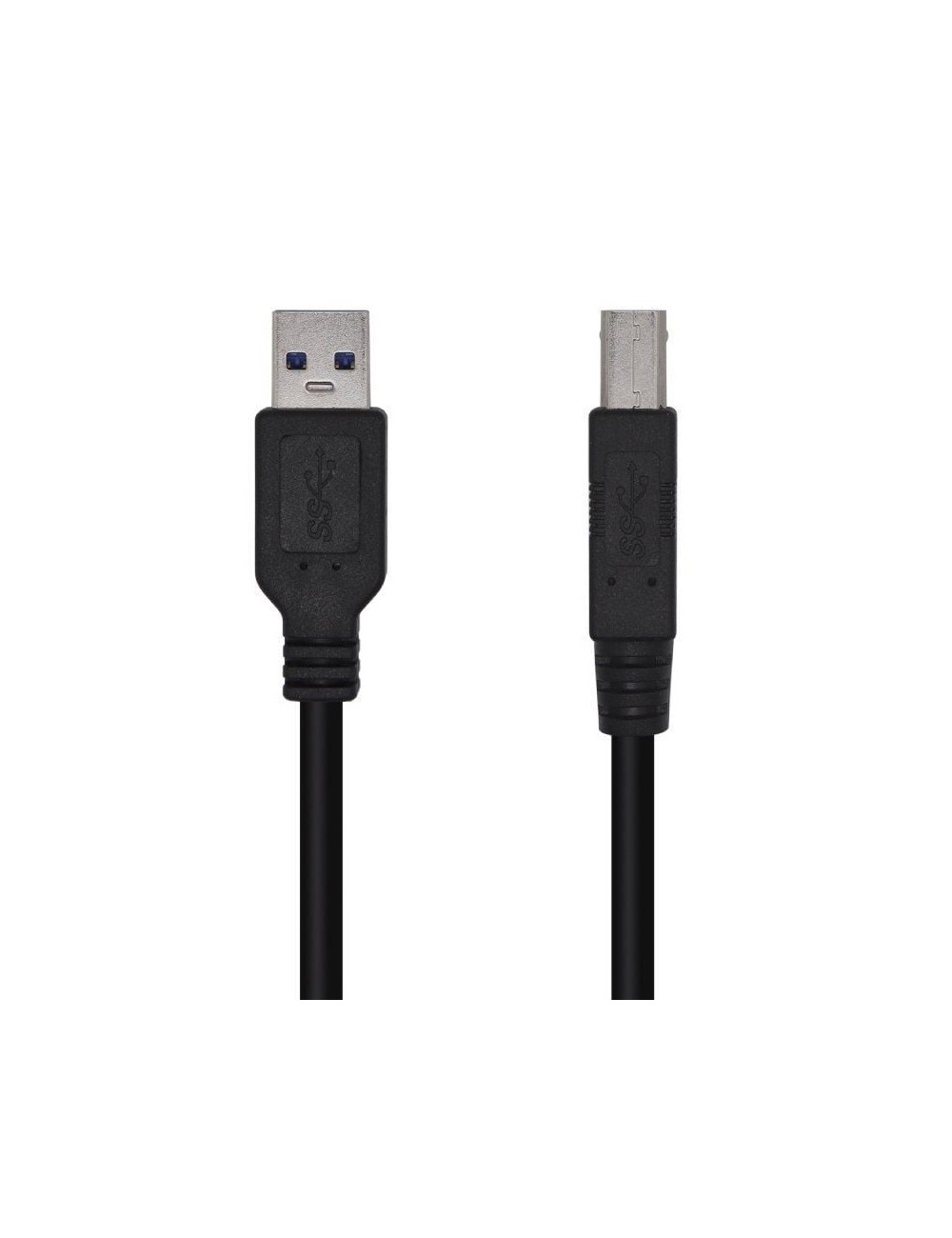 Cable USB 3.0 Impresora Aisens A105-0444/ USB Tipo-B Macho - USB Macho/ 5Gbps/ 2m/ Negro