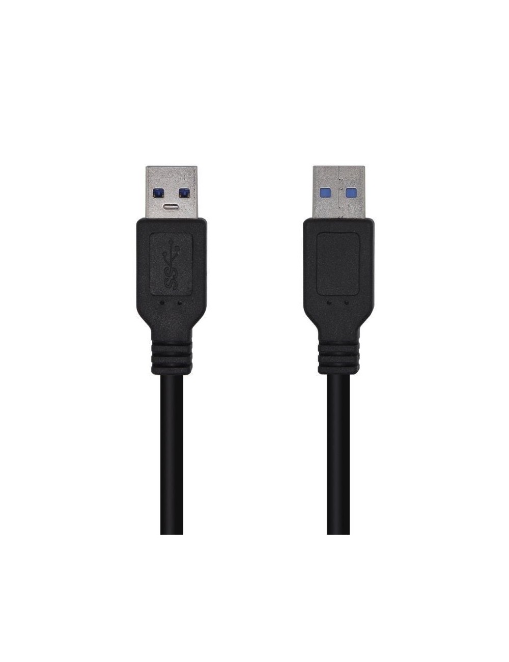Cable USB 3.0 Aisens A105-0446/ USB Macho - USB Macho/ 1m/ Negro