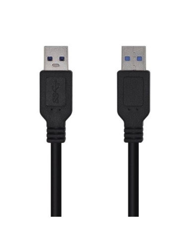 Cable USB 3.0 Aisens A105-0447/ USB Macho - USB Macho/ 5Gbps/ 2m/ Negro