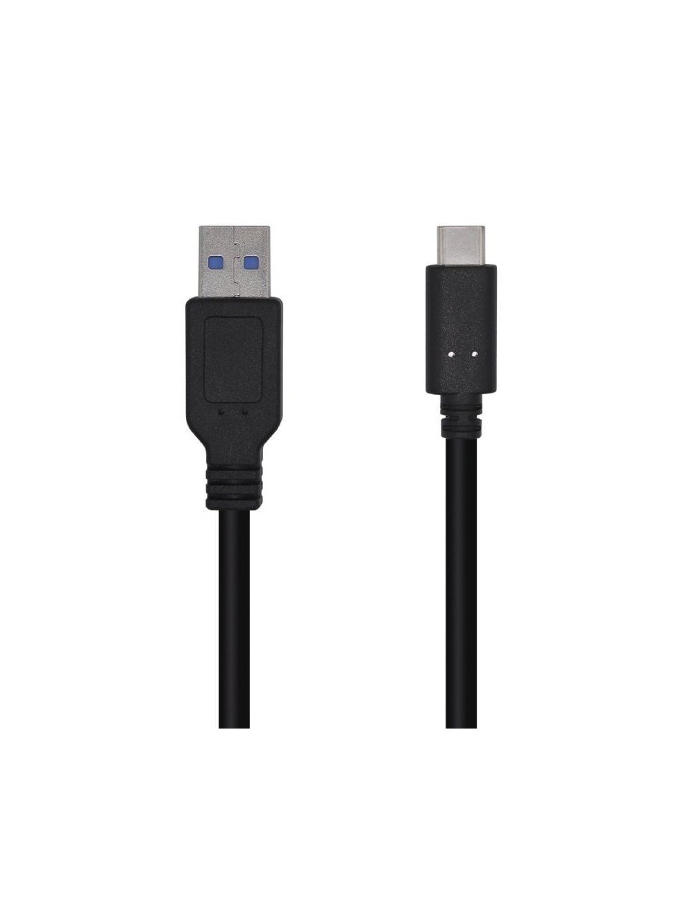 Cable USB 3.1 Tipo-C Aisens A107-0450/ USB Tipo-C Macho - USB Macho/ 10Gbps/ 1.5m/ Negro