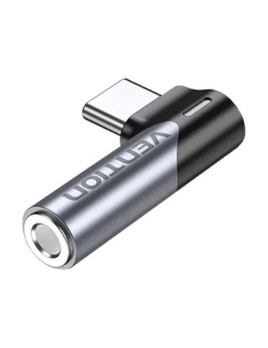 Adaptador Audio Vention BGWH0/ Jack 3.5 Hembra - USB Tipo-C Macho/ Gris