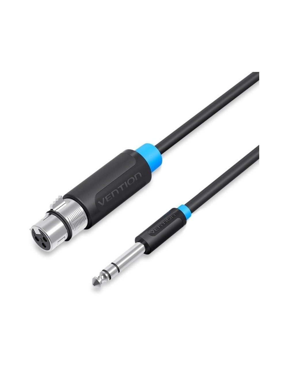 Cable Estéreo Vention BBEBI/ Jack 6.5 Macho - XLR Hembra/ 3m/ Negro