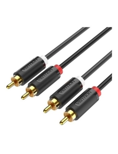 Cable Estéreo Vention BCMBD/ 2x RCA Macho - 2x RCA Macho/ 50cm/ Negro
