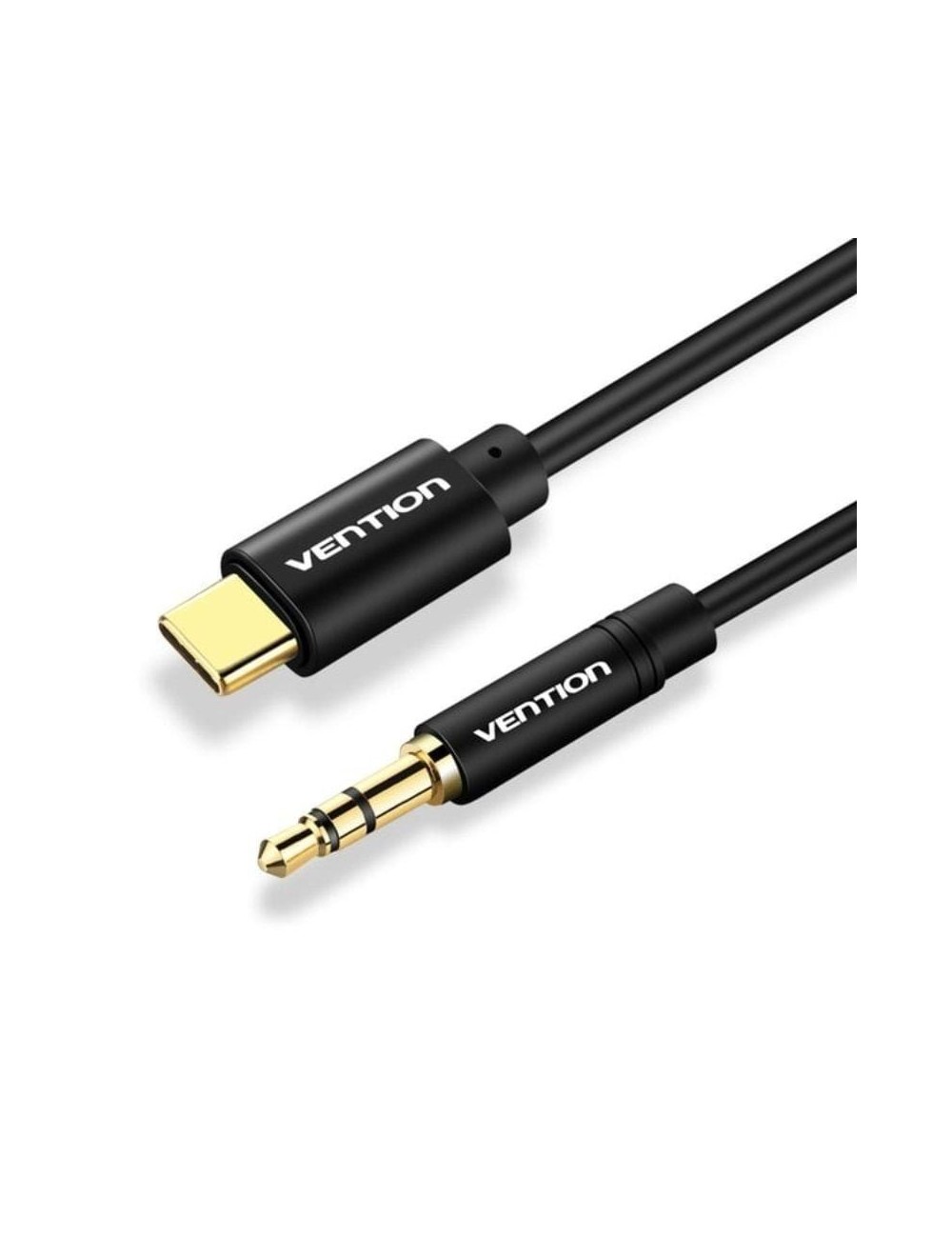 Cable Conversor Audio Vention BGABF/ USB Tipo-C Macho - Jack 3.5 Macho/ 1m/ Negro
