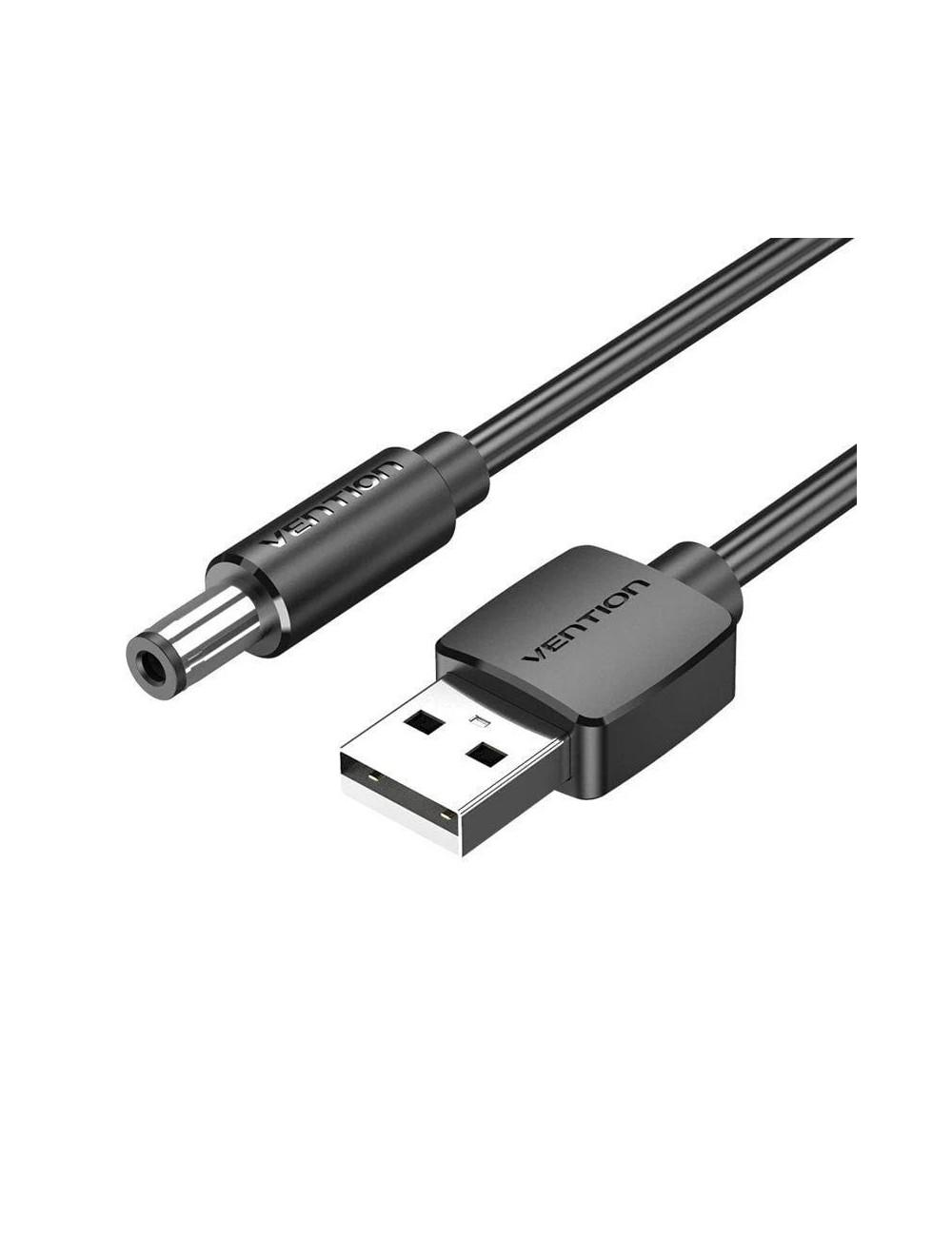 Cable Alimentación Vention CEYBG/ USB-A Macho - DC 5.5mm Macho/ 1.5m/ Negro