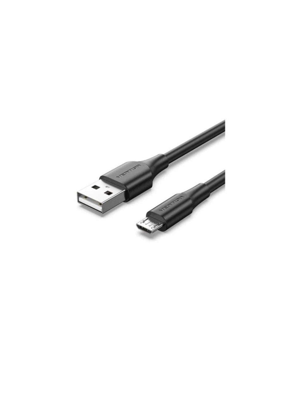 Cable USB 2.0 Vention CTIBC/ USB Macho - MicroUSB Macho/ Hasta 60W/ 480Mbps/ 25cm/ Negro
