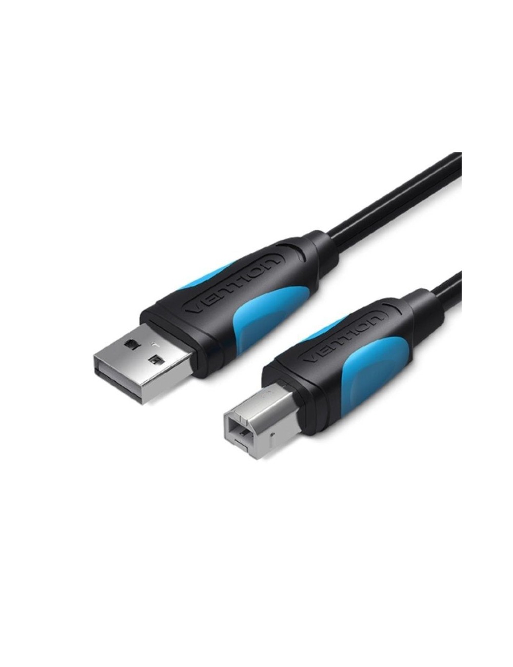 Cable USB 2.0 Impresora Vention VAS-A16-B500/ USB Tipo-B Macho - USB Macho/ 480Mbps/ 5m/ Negro