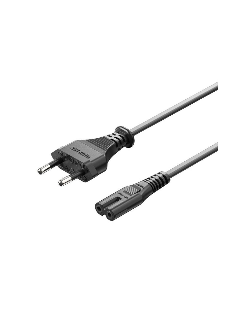 Cable Alimentación Forma 8 Vention ZCLBAC/ CEE7/16 Macho - C7 Hembra/ 1.8m