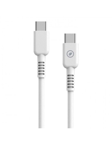 Cable USB 2.0 Tipo-C Muvit For Change MCUSC0008/ USB Tipo-C Macho - USB Tipo-C/ Hasta 60W/ 480Mbps/ 1.2m/ Blanco