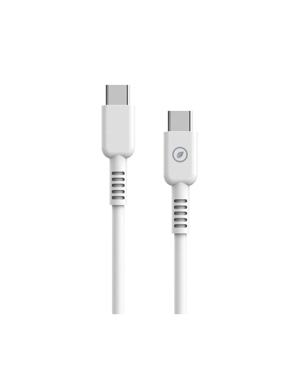 Cable USB 2.0 Tipo-C Muvit For Change MCUSC0008/ USB Tipo-C Macho - USB Tipo-C/ Hasta 60W/ 480Mbps/ 1.2m/ Blanco