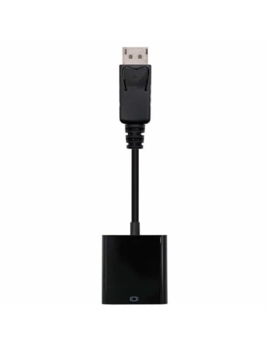 Conversor Nanocable 10.16.0602/ DisplayPort Macho - VGA Hembra/ 15cm/ Negro