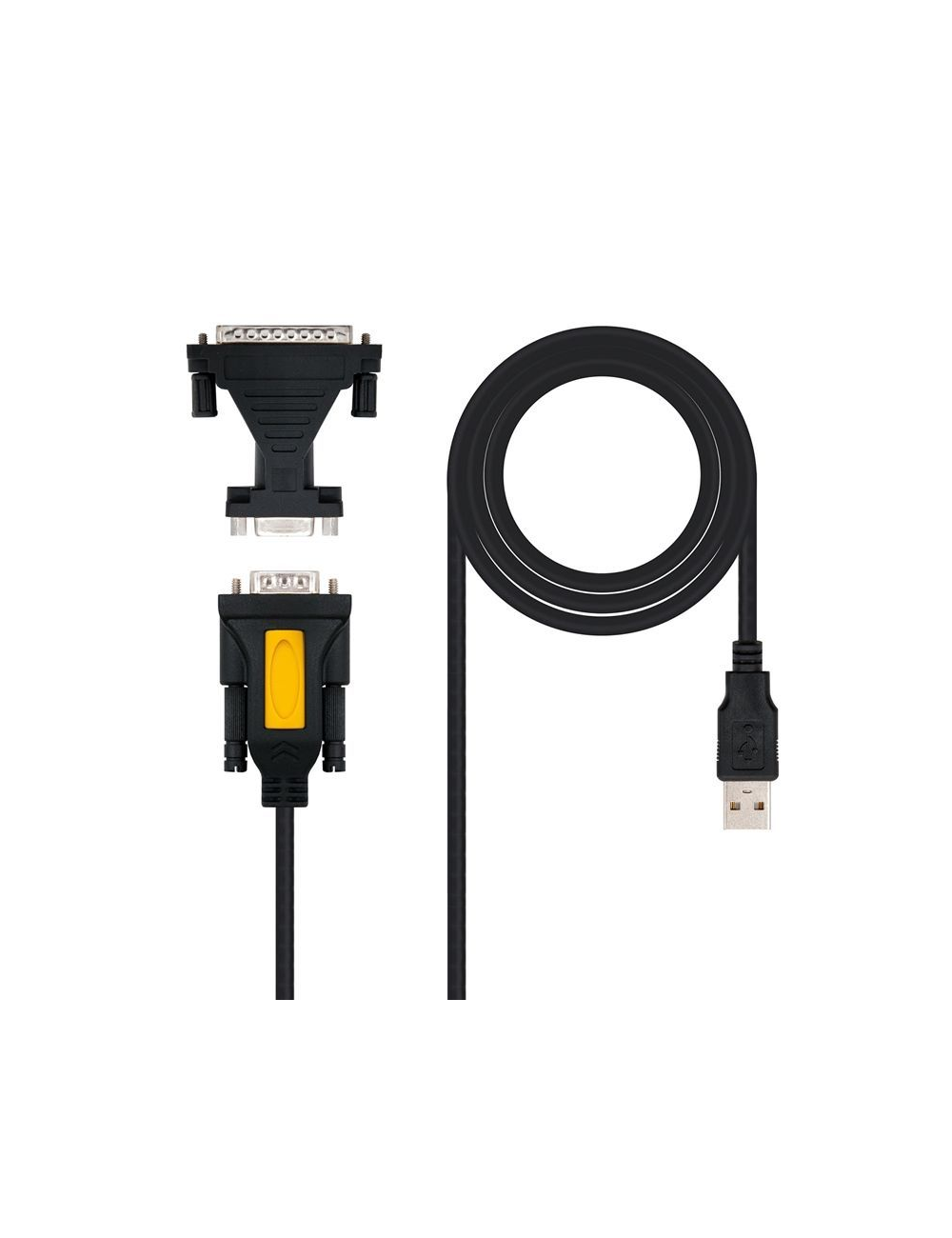 Cable Conversor impresora Nanocable 10.03.0002/ USB Macho - DB9 Macho/ DB25 Macho