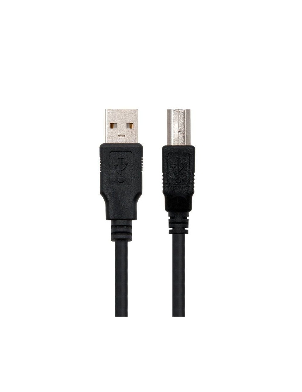 Cable USB 2.0 Impresora Nanocable 10.01.0102/ USB Tipo-B Macho - USB Macho/ 1m/ Negro