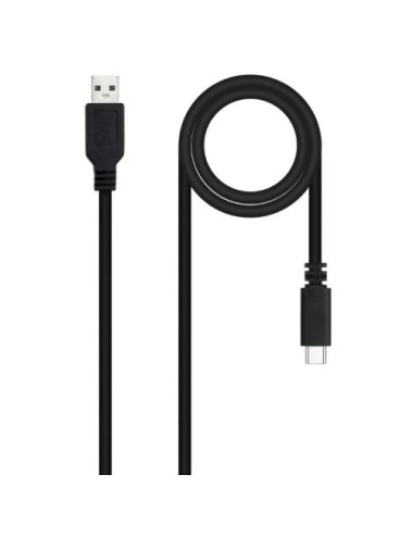 Cable USB 2.0 Nanocable 10.01.2101-L150/ USB Tipo-C Macho - USB Macho/ 480Mbps/ 1.5m/ Negro