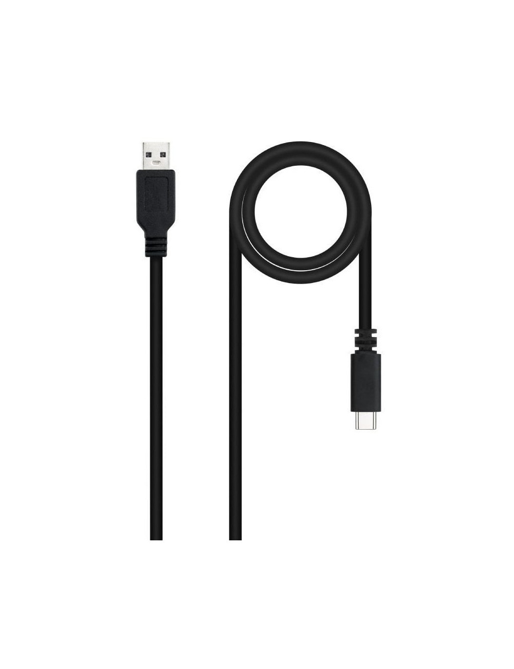 Cable USB 2.0 Nanocable 10.01.2101-L150/ USB Tipo-C Macho - USB Macho/ 480Mbps/ 1.5m/ Negro