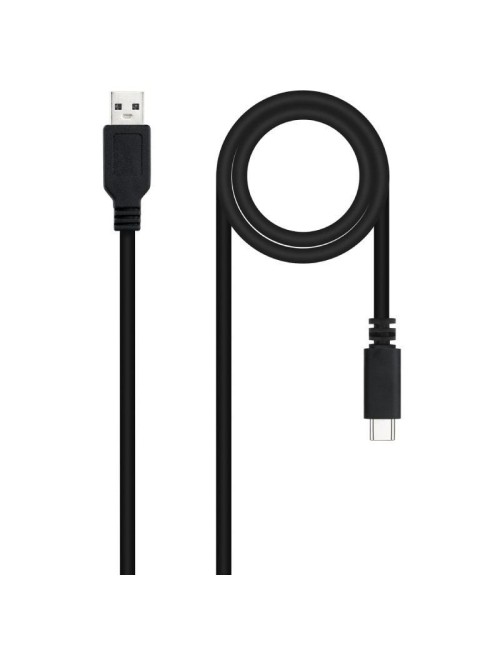 Cable USB 2.0 Nanocable 10.01.2101-L150/ USB Tipo-C Macho - USB Macho/ 480Mbps/ 1.5m/ Negro