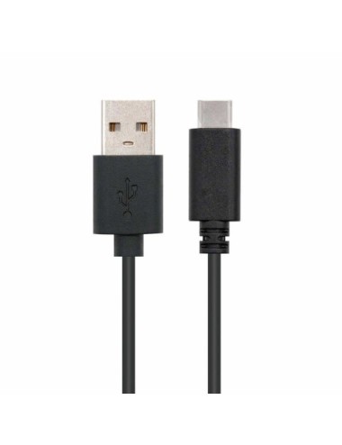 Cable USB 2.0 Nanocable 10.01.2102/ USB Tipo-C Macho - USB Macho/ 480Mbps/ 2m/ Negro