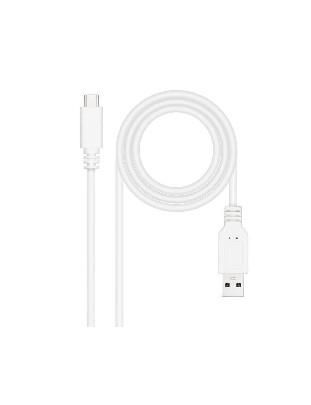 Cable USB 2.0 Nanocable 10.01.2103-W/ USB Tipo-C Macho - USB Macho/ 480Mbps/ 3m/ Blanco